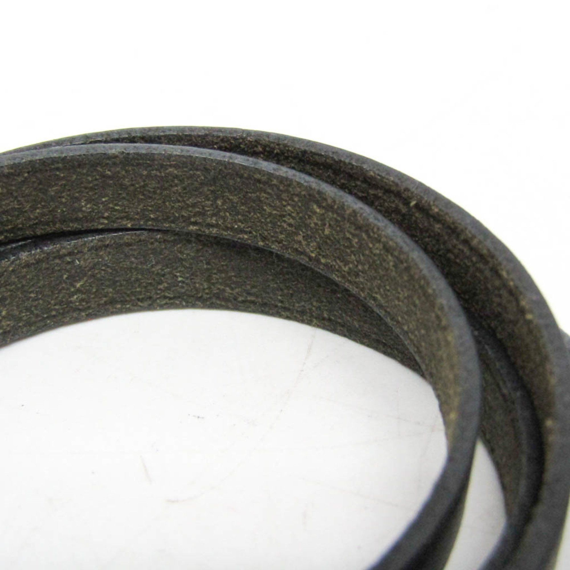 Hermes Hermes Hapi 4-row Bracelet Choker Leather,Metal Bangle Silver,Black Size ONE SIZE - 6 Thumbnail