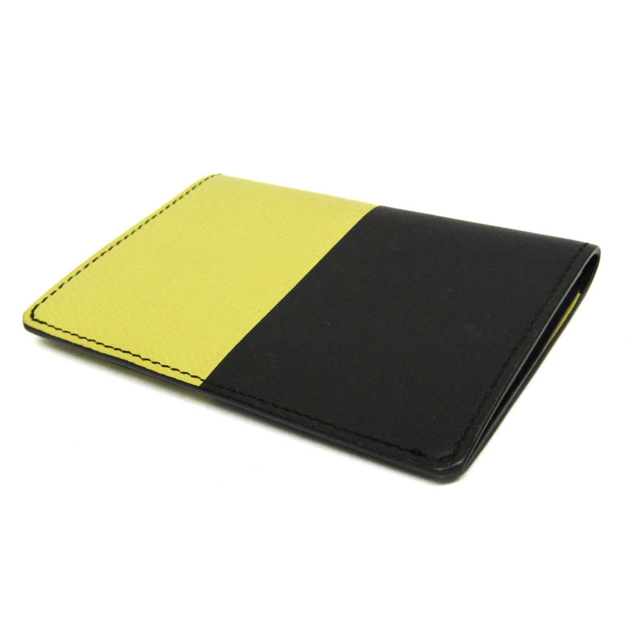 Hermes Hermes Manhattan Leather Card Case Black,Yellow Size ONE SIZE - 3 Thumbnail