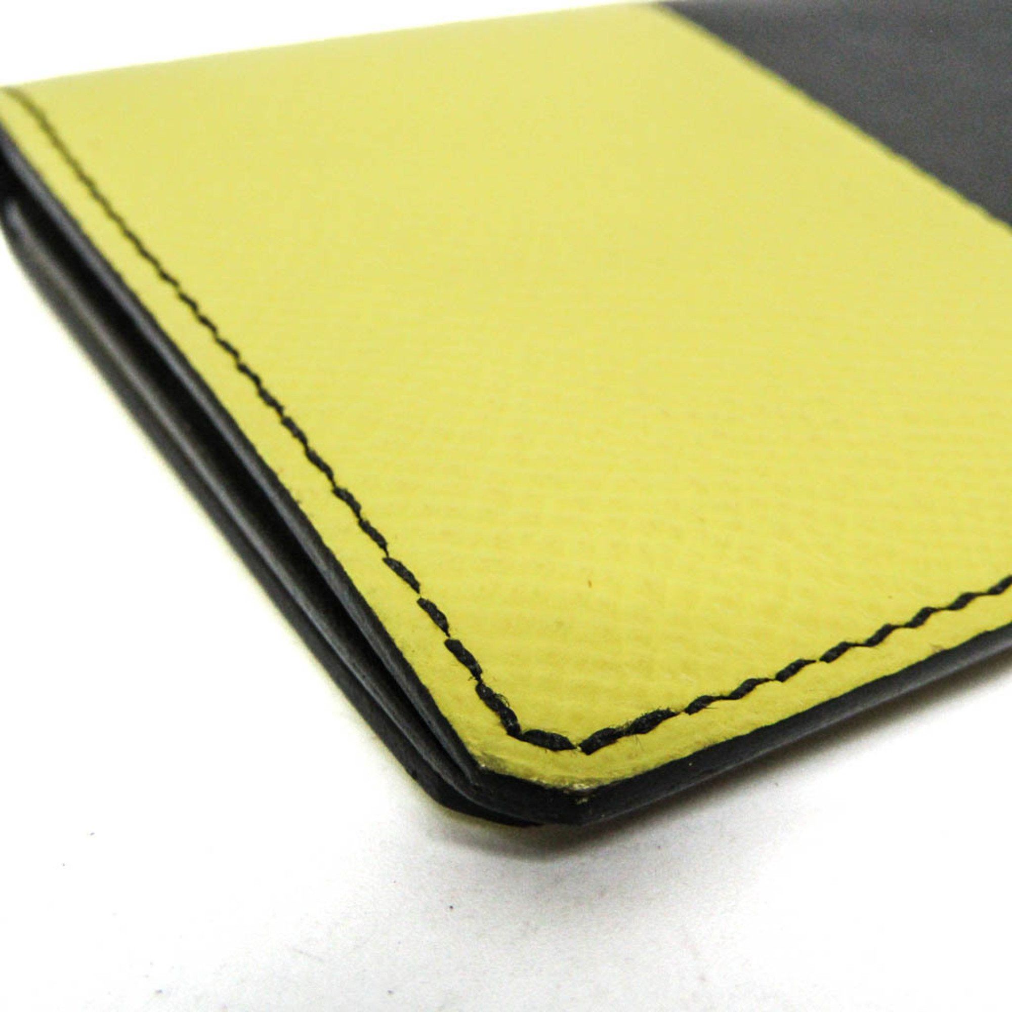 Hermes Hermes Manhattan Leather Card Case Black,Yellow Size ONE SIZE - 5 Thumbnail