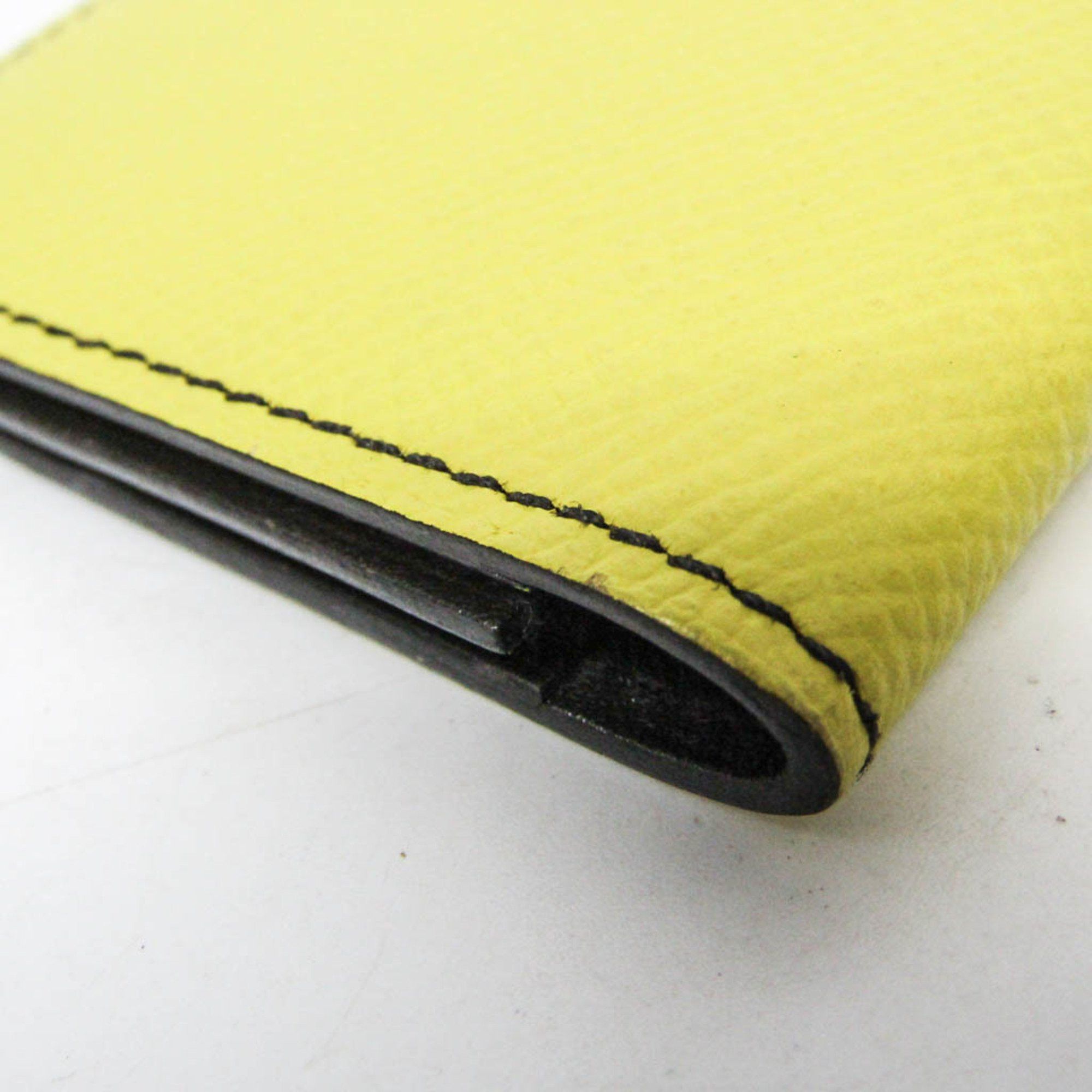 Hermes Hermes Manhattan Leather Card Case Black,Yellow Size ONE SIZE - 9 Thumbnail