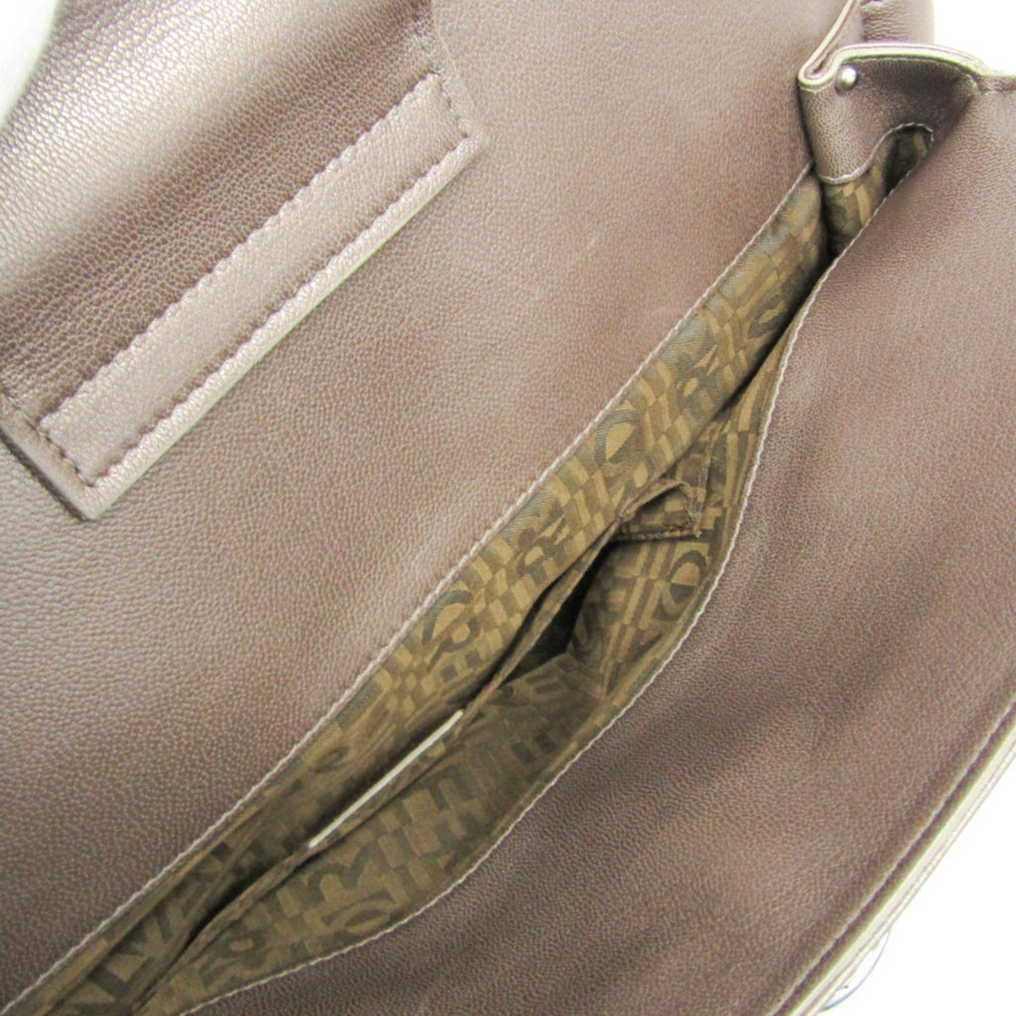 Salvatore Ferragamo Salvatore Ferragamo Gancini FZ 21 A305 Women's Leather Shoulder Bag Metallic Beige,Metallic Pink Size ONE SIZE - 15 Thumbnail