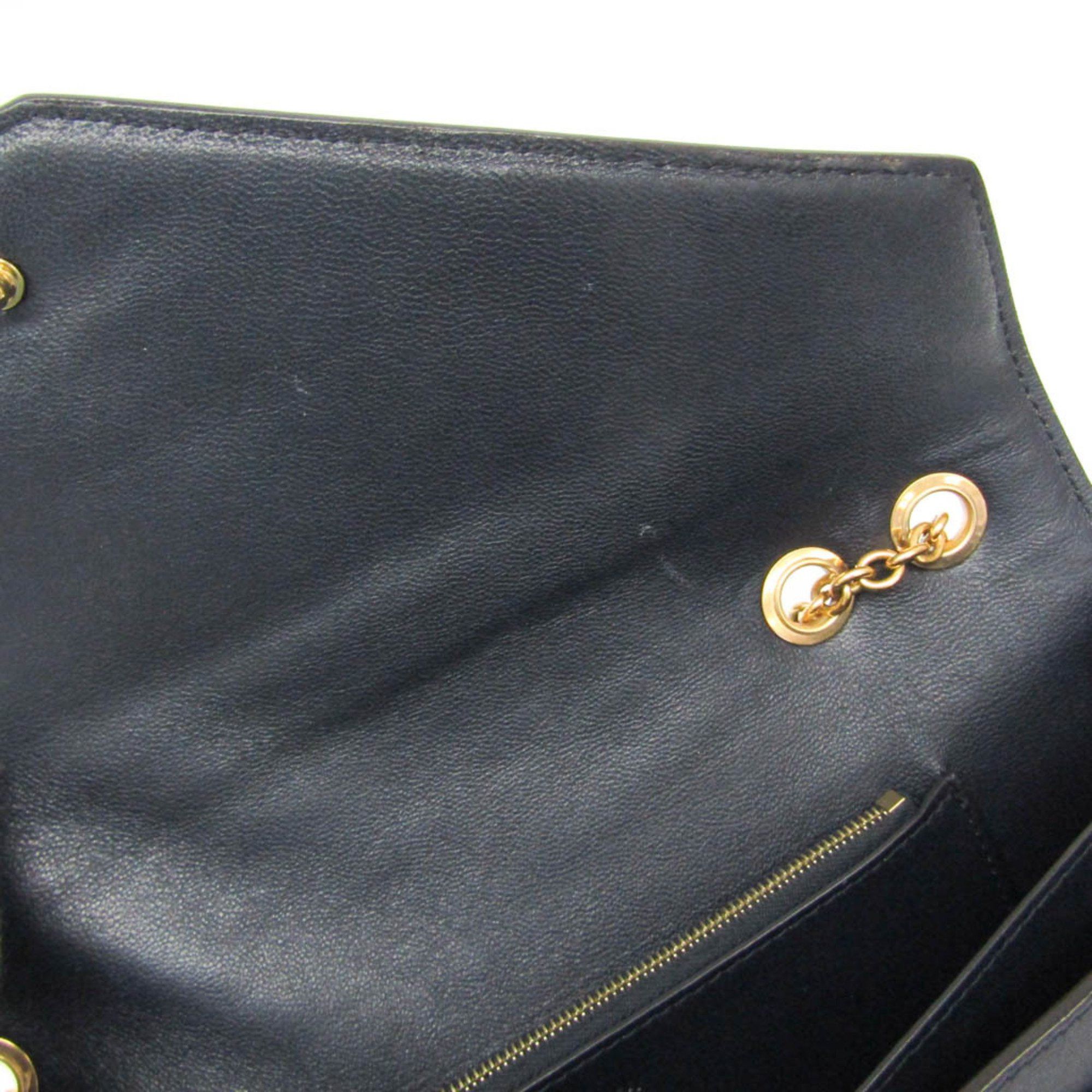 Celine Celine Chain Flap Bag 175383UNA.25FH Women's Leather Shoulder Bag Black,Gray,Red Color Size ONE SIZE - 15 Thumbnail