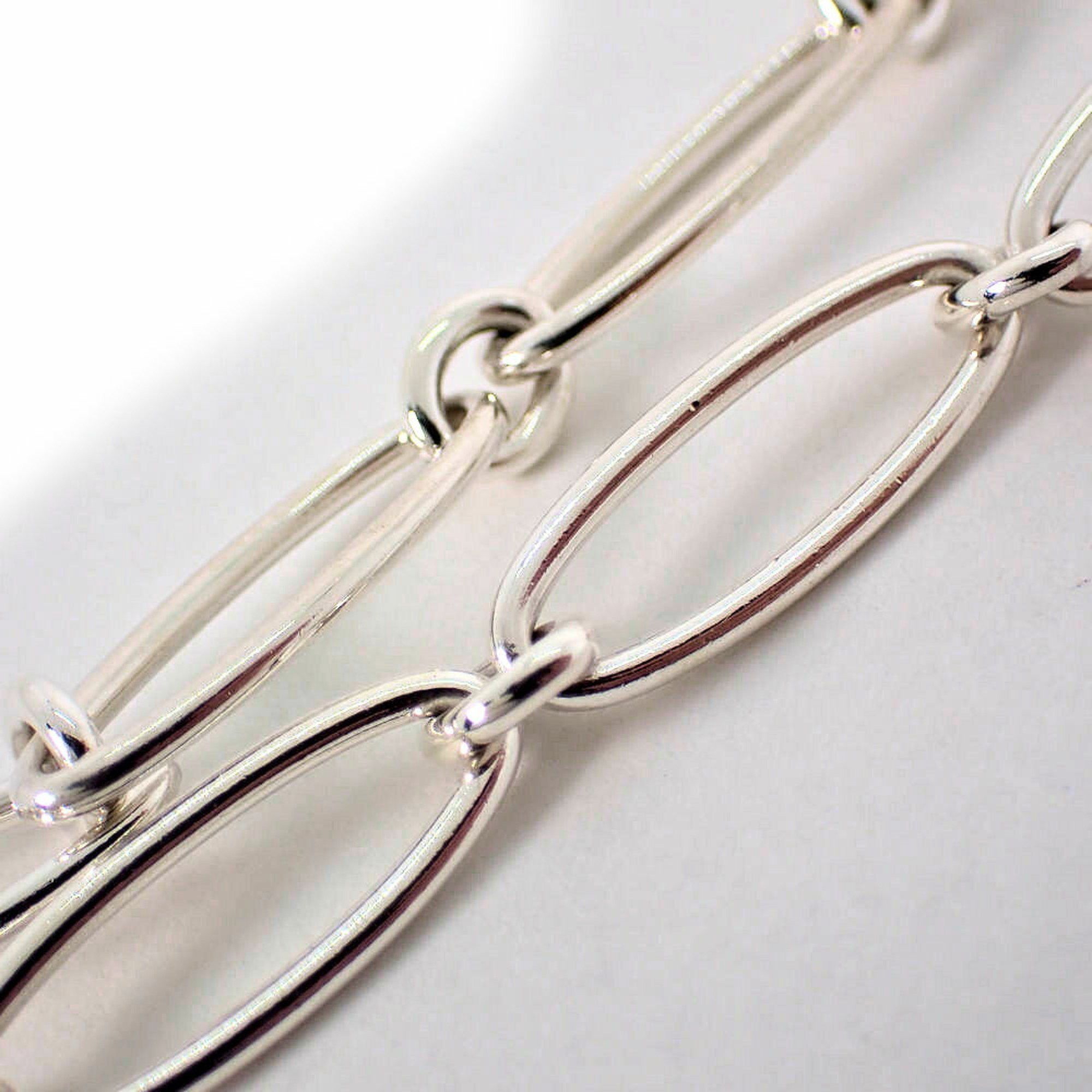 Tiffany & Co. TIFFANY 925 Heart Oval Link Chain Bracelet j5-2 Size ONE SIZE - 8 Thumbnail