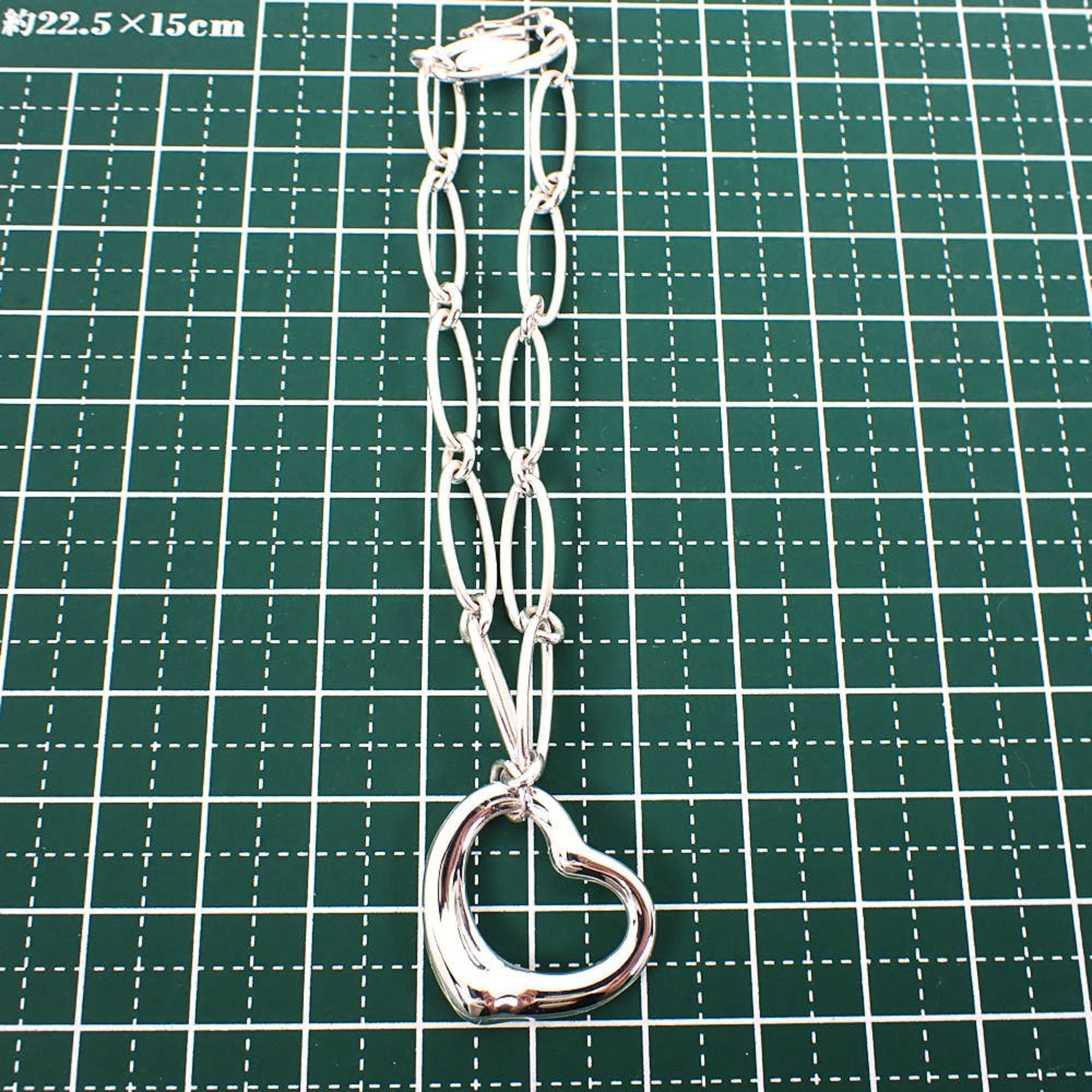 Tiffany & Co. TIFFANY 925 Heart Oval Link Chain Bracelet j5-2 Size ONE SIZE - 9 Thumbnail