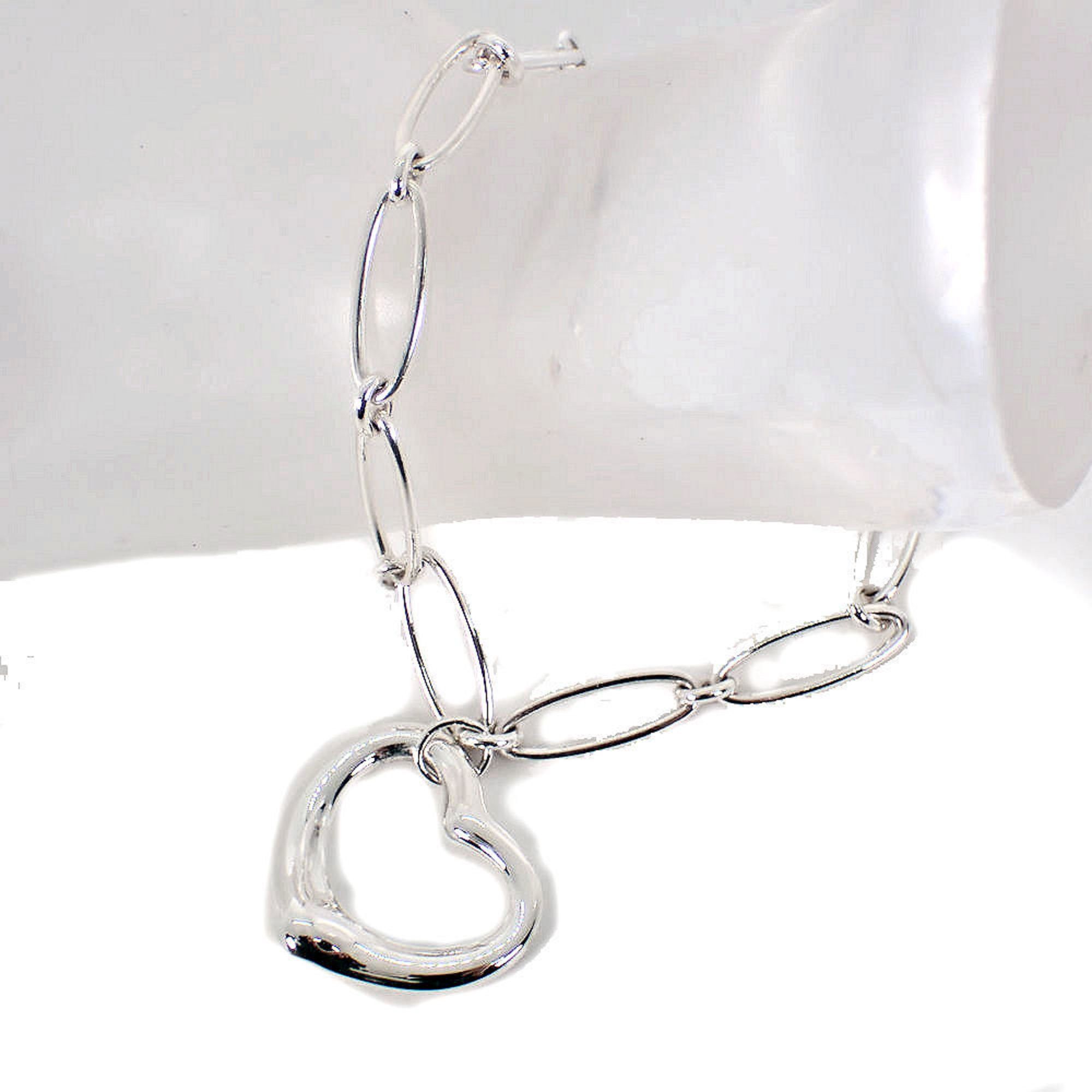 Tiffany & Co. TIFFANY 925 Heart Oval Link Chain Bracelet j5-2 Size ONE SIZE - 2 Thumbnail