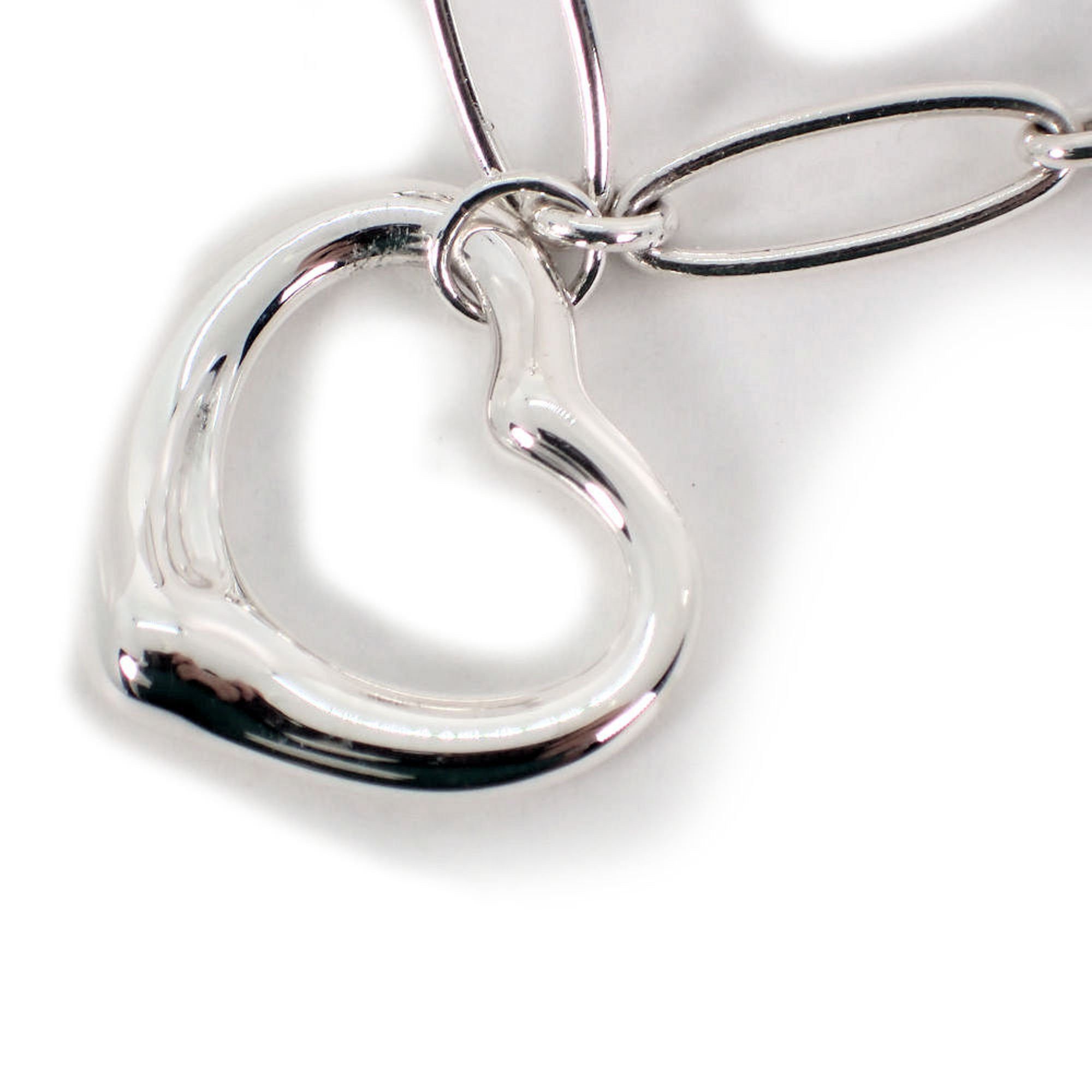 Tiffany & Co. TIFFANY 925 Heart Oval Link Chain Bracelet j5-2 Size ONE SIZE - 3 Thumbnail