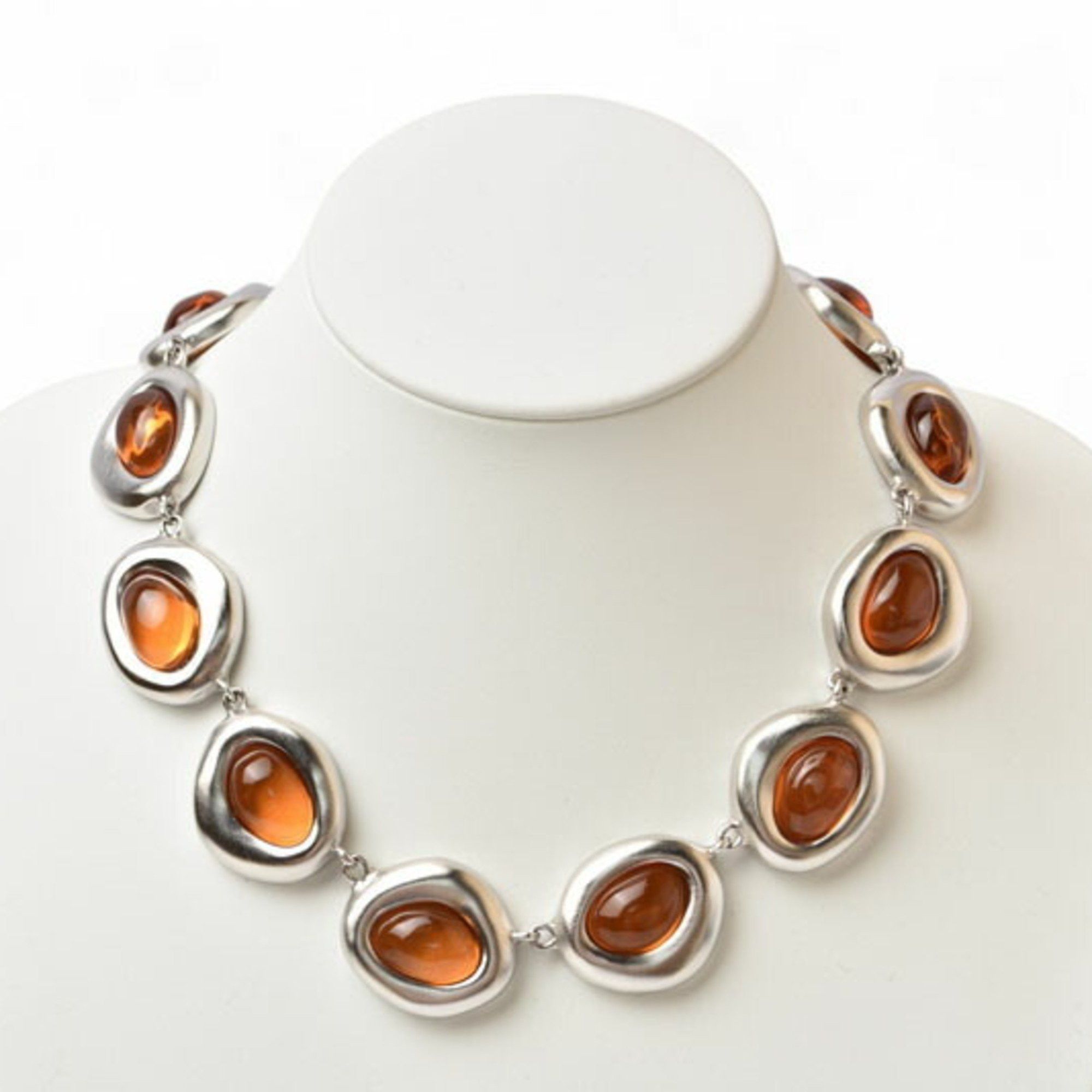 Givenchy Givenchy Necklace GIVENCHY Color Stone Silver Orange Size ONE SIZE - 6 Thumbnail