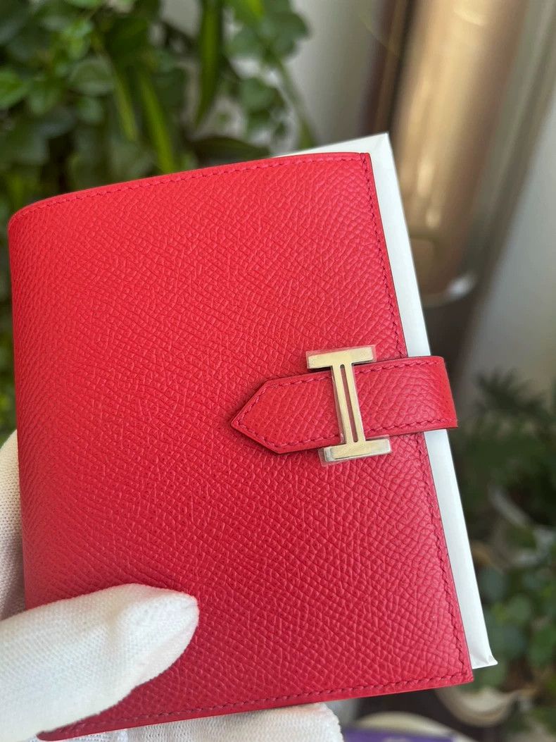 Hermes hermes bearn epsom red wallet Size ONE SIZE - 3 Thumbnail