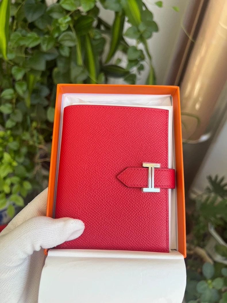 Hermes hermes bearn epsom red wallet Size ONE SIZE - 6 Thumbnail