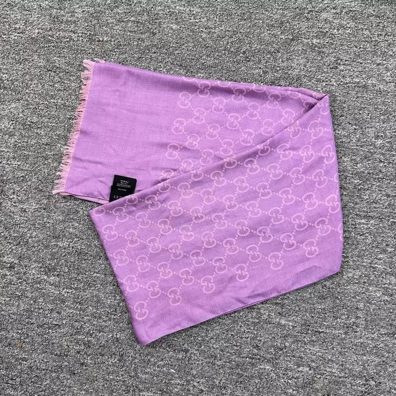 Gucci gucci purple wool double face scarf Size ONE SIZE - 4 Thumbnail