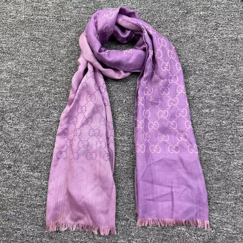 Gucci gucci purple wool double face scarf Size ONE SIZE - 2 Thumbnail