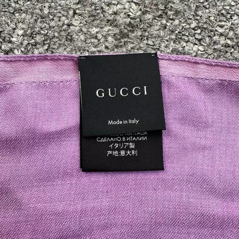 Gucci gucci purple wool double face scarf Size ONE SIZE - 5 Thumbnail