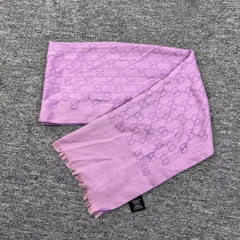 Gucci gucci purple wool double face scarf Size ONE SIZE - 3 Thumbnail