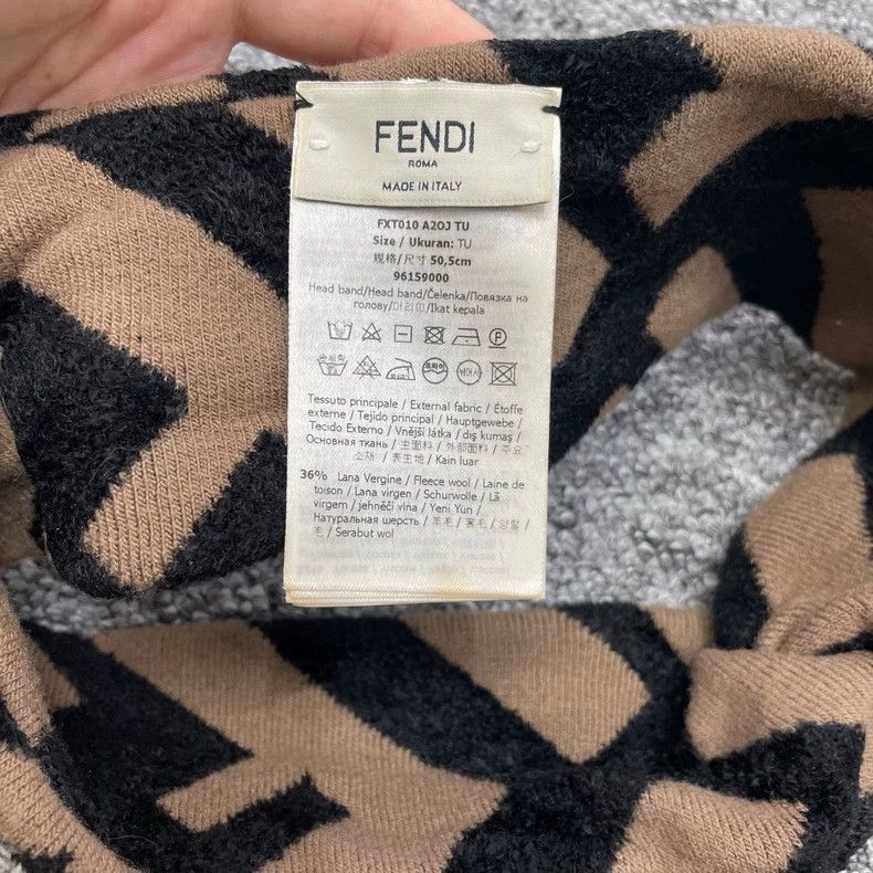 Fendi fendi black brown patterned headband Size ONE SIZE - 5 Thumbnail