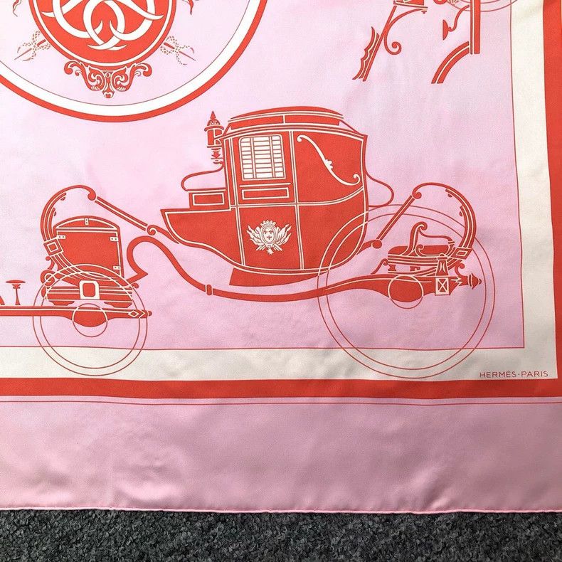 Hermes Hermes pink silk scarf 90cm Size ONE SIZE - 2 Thumbnail