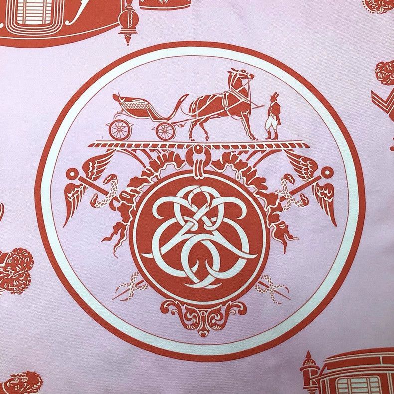Hermes Hermes pink silk scarf 90cm Size ONE SIZE - 3 Thumbnail