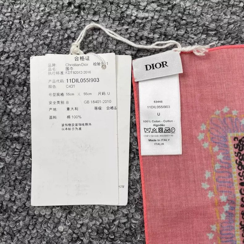 Dior dior floral print square scarf Size ONE SIZE - 4 Thumbnail