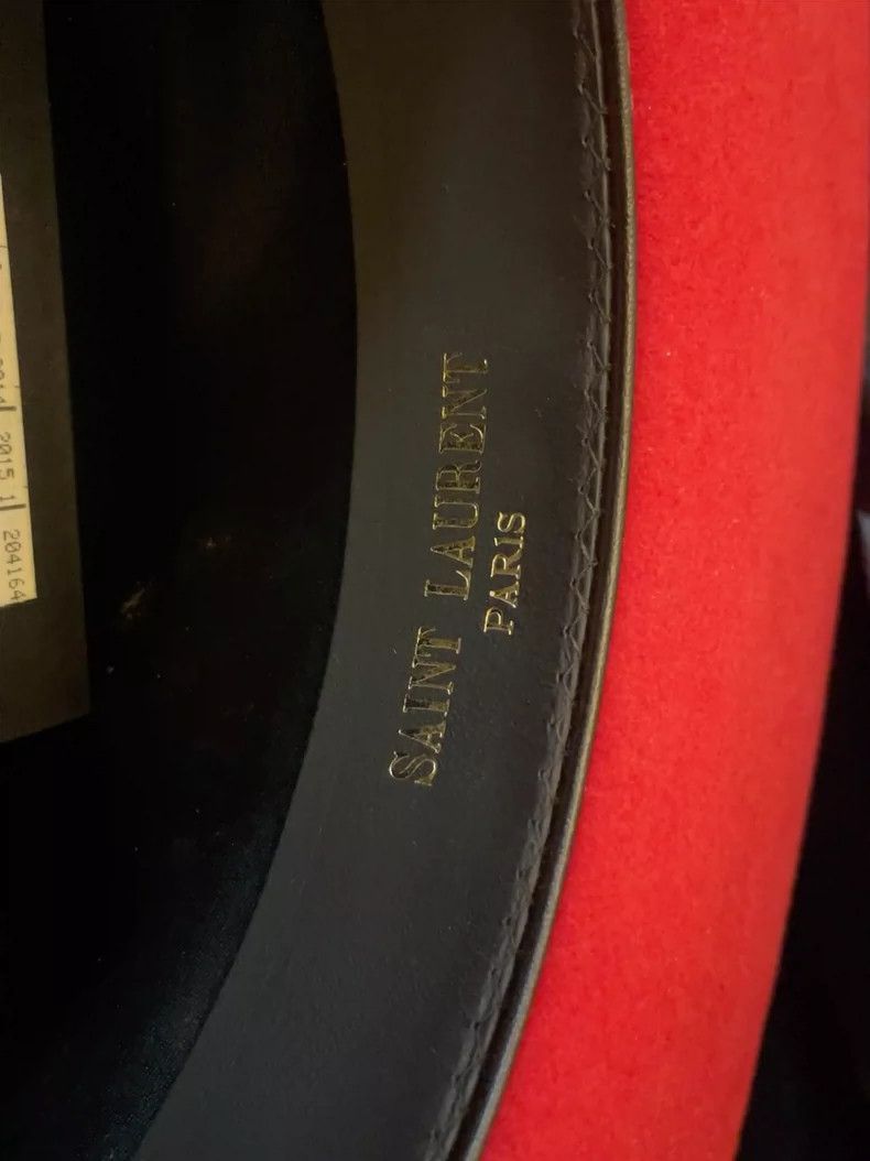 Saint Laurent Paris saint laurent red runway hat Size ONE SIZE - 3 Thumbnail