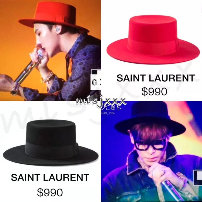 Saint Laurent Paris saint laurent red runway hat Size ONE SIZE - 7 Thumbnail