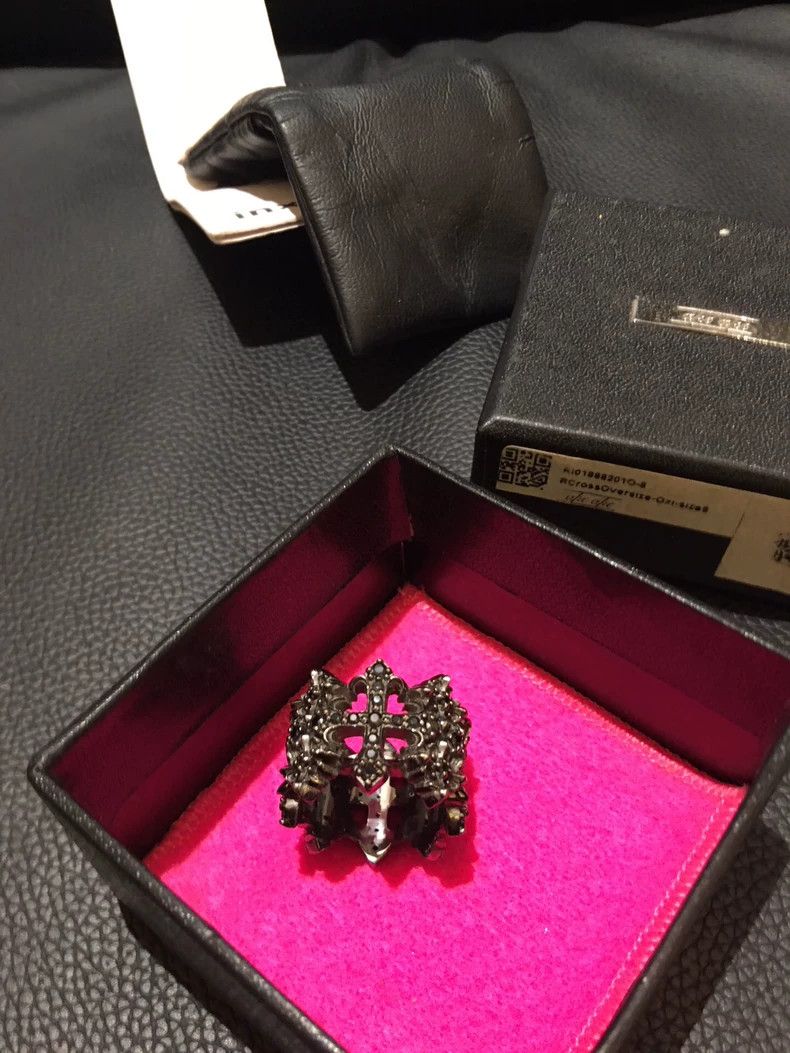 Vintage 925 silver full diamond ring size 8 Size ONE SIZE - 2 Thumbnail