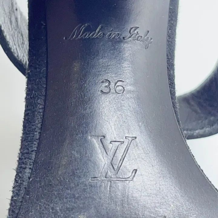 Louis Vuitton Louis Vuitton Elegant Black Heeled Sandals for Women 0079 Size US 6 / IT 36 - 5 Thumbnail
