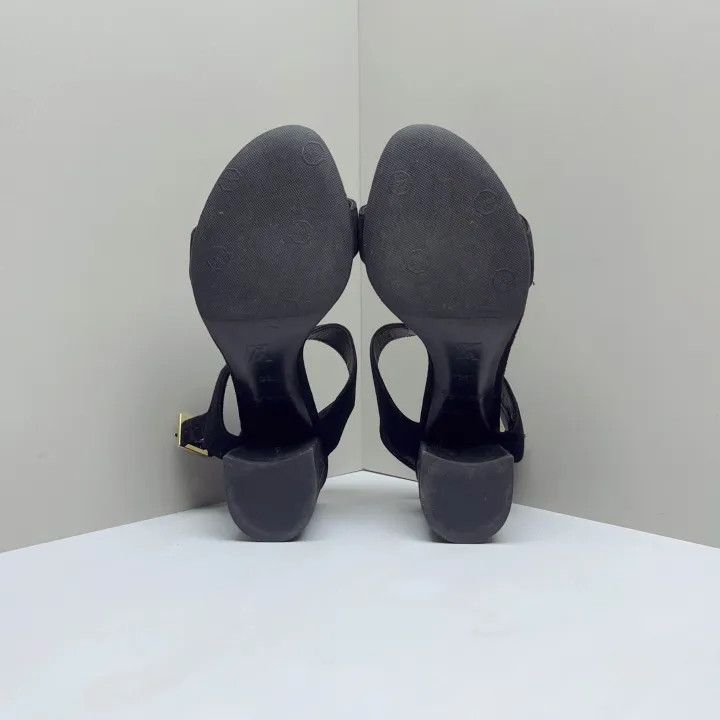 Louis Vuitton Louis Vuitton Elegant Black Heeled Sandals for Women 0079 Size US 6 / IT 36 - 4 Thumbnail