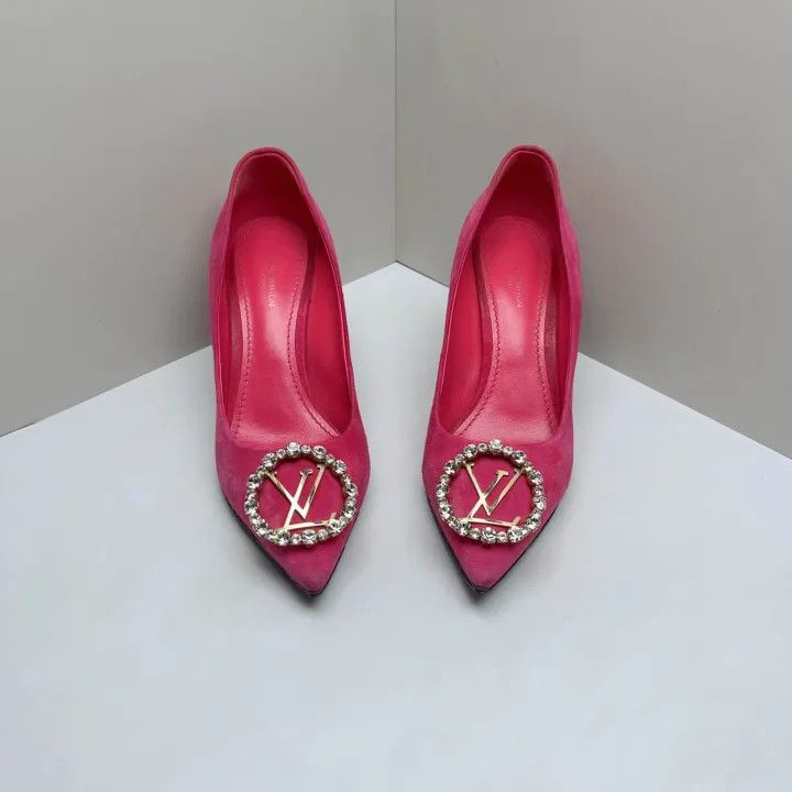 Louis Vuitton Louis Vuitton Madeleine High Heels in Magenta 0079 Size US 6 / IT 36 - 2 Thumbnail
