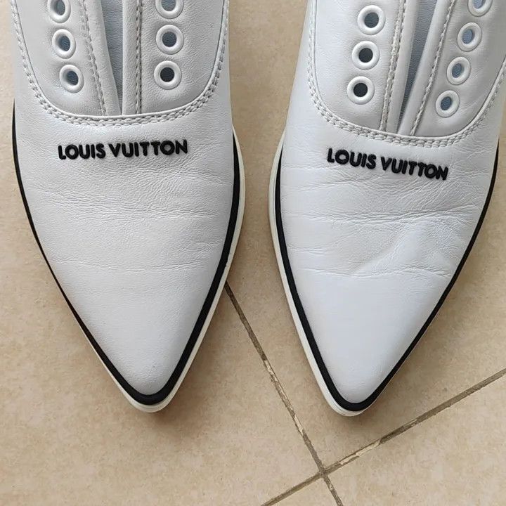 Louis Vuitton Louis Vuitton Matchpoint White Leather Casual Shoes 0079 Size US 6 / IT 36 - 8 Thumbnail
