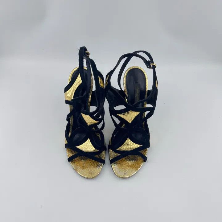 Louis Vuitton Louis Vuitton Black Patent Leather Heels 0079 Size US 5 / IT 35 - 2 Thumbnail
