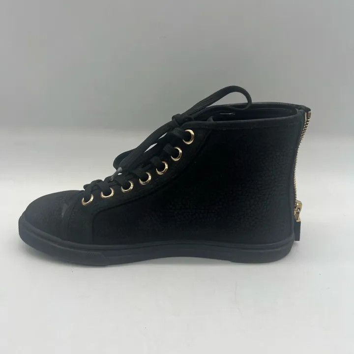 Louis Vuitton Louis Vuitton Black Casual Lace-Up Sneakers 0079 Size US 5 / IT 35 - 4 Thumbnail
