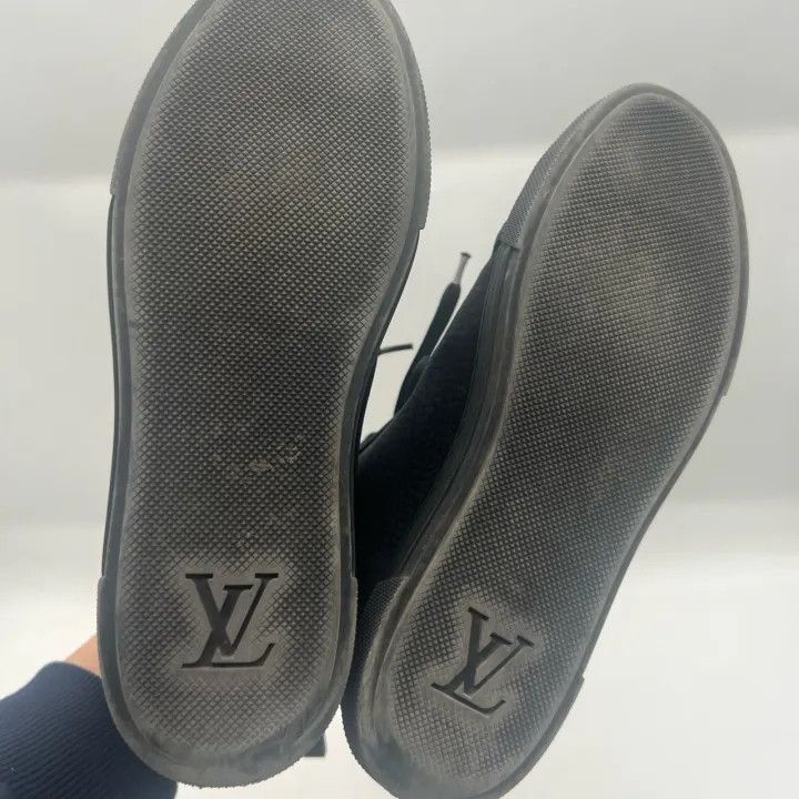 Louis Vuitton Louis Vuitton Black Casual Lace-Up Sneakers 0079 Size US 5 / IT 35 - 6 Thumbnail