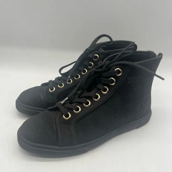 Louis Vuitton Louis Vuitton Black Casual Lace-Up Sneakers 0079 Size US 5 / IT 35 - 2 Thumbnail