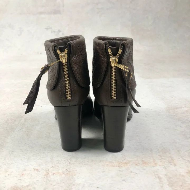Louis Vuitton Louis Vuitton Stylish Brown Leather Heeled Boots 0079 Size US 6 / IT 36 - 5 Thumbnail