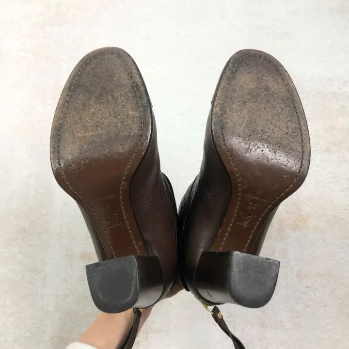 Louis Vuitton Louis Vuitton Stylish Brown Leather Heeled Boots 0079 Size US 6 / IT 36 - 6 Thumbnail