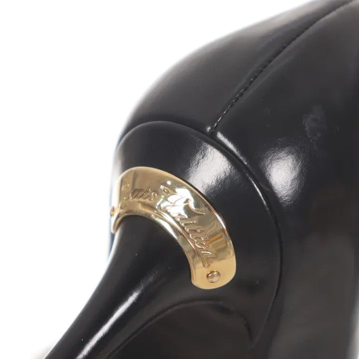 Louis Vuitton Louis Vuitton Black Leather Pointed High Heels 0079 Size US 6 / IT 36 - 11 Thumbnail