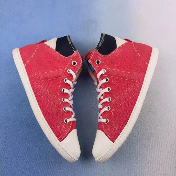 Louis Vuitton Louis Vuitton Canvas High-Top Sneakers in Pink 0079 Size US 9 / IT 39 - 6 Thumbnail