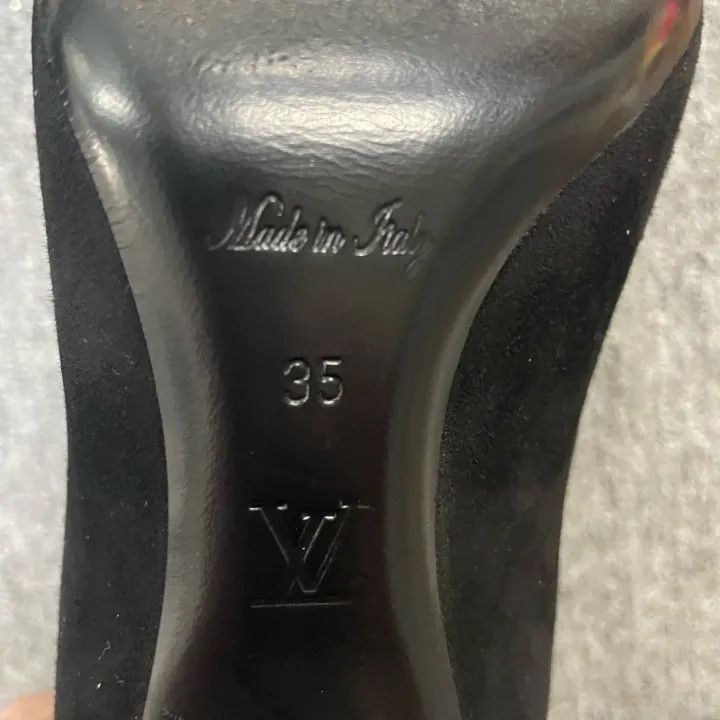 Louis Vuitton Louis Vuitton Black Suede Heeled Ankle Boots 0079 Size US 5 / IT 35 - 7 Thumbnail