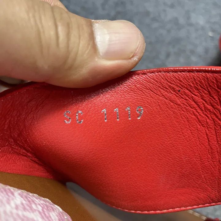 Louis Vuitton Louis Vuitton Red Palma Flat Sandals for Women 0079 Size US 6 / IT 36 - 5 Thumbnail