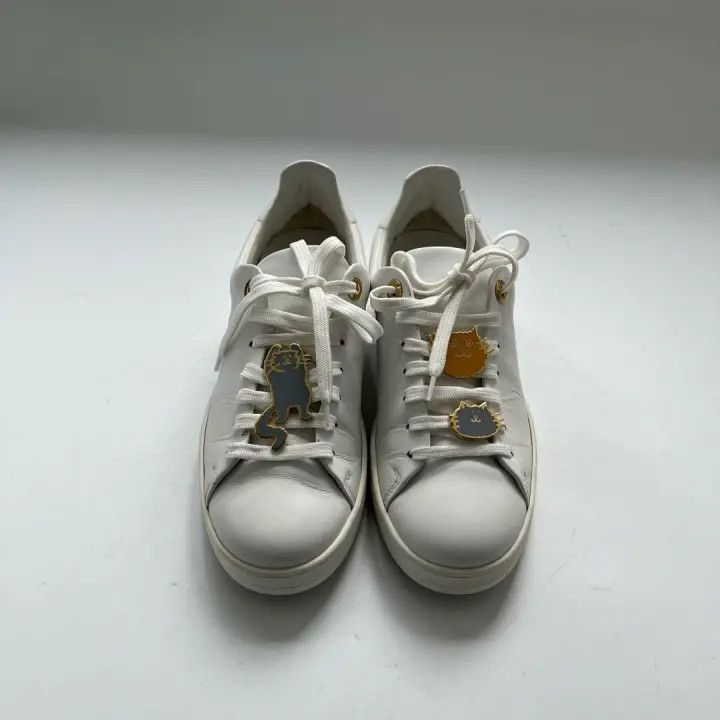 Louis Vuitton Louis Vuitton Cat Illustration White Sneakers 0079 Size US 6 / IT 36 - 2 Thumbnail