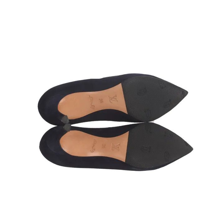 Louis Vuitton Louis Vuitton Black Suede Pointed Heels 0079 Size US 6 / IT 36 - 5 Thumbnail