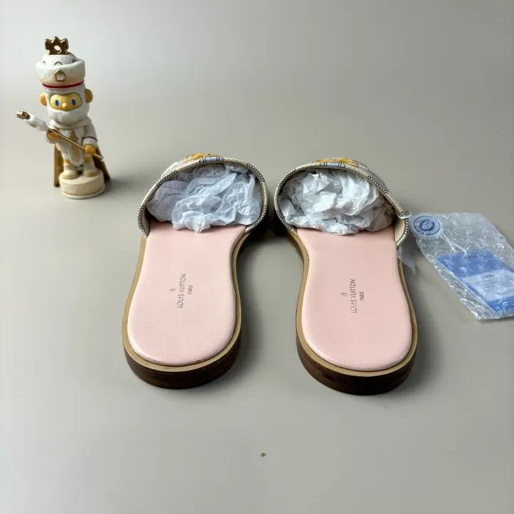 Louis Vuitton Louis Vuitton Pink Checkered Slide Sandals 0079 Size US 6 / IT 36 - 3 Thumbnail