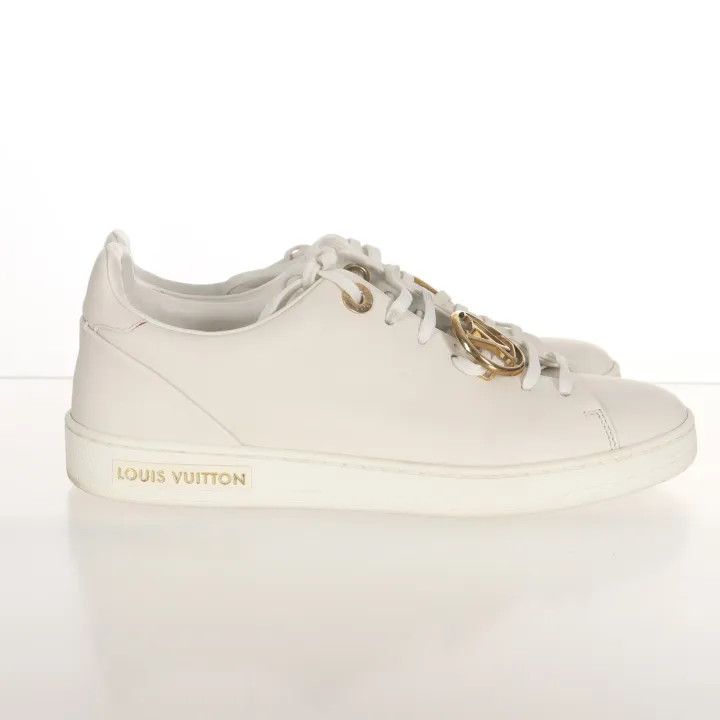 Louis Vuitton Louis Vuitton Frontrow White Leather Low-Top Sneakers 0079 Size US 6 / IT 36 - 3 Thumbnail