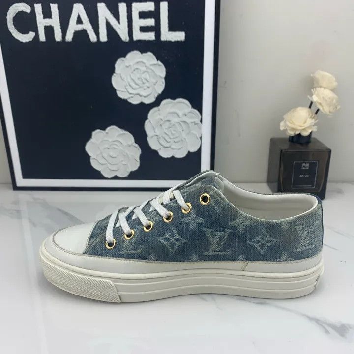 Louis Vuitton Louis Vuitton Stellar Casual Sneakers in Denim Blue 0079 Size US 6 / IT 36 - 9 Thumbnail