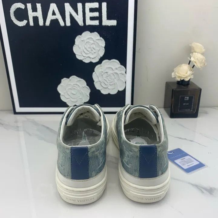 Louis Vuitton Louis Vuitton Stellar Casual Sneakers in Denim Blue 0079 Size US 6 / IT 36 - 3 Thumbnail