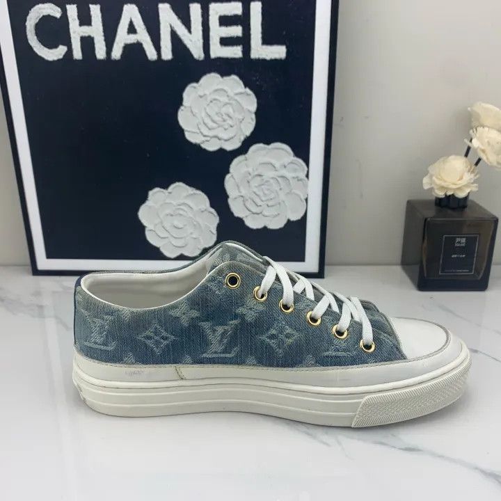 Louis Vuitton Louis Vuitton Stellar Casual Sneakers in Denim Blue 0079 Size US 6 / IT 36 - 7 Thumbnail