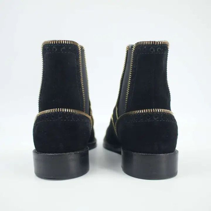 Louis Vuitton Louis Vuitton Black Leather Ankle Boots for Women 0079 Size US 5 / IT 35 - 3 Thumbnail
