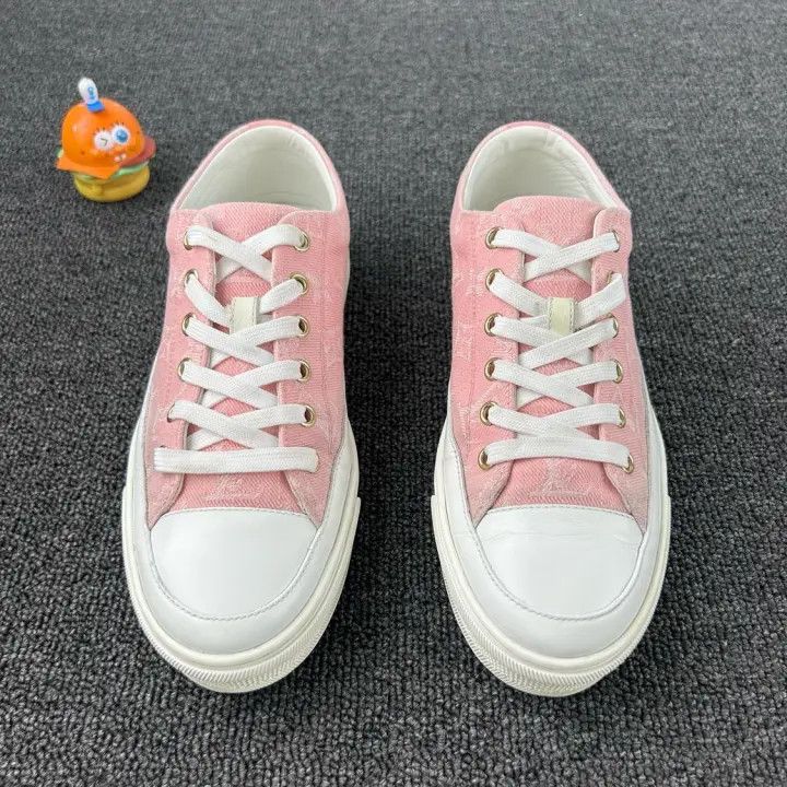 Louis Vuitton Louis Vuitton Pink Stellar Canvas Sneakers 0079 Size US 6 / IT 36 - 2 Thumbnail
