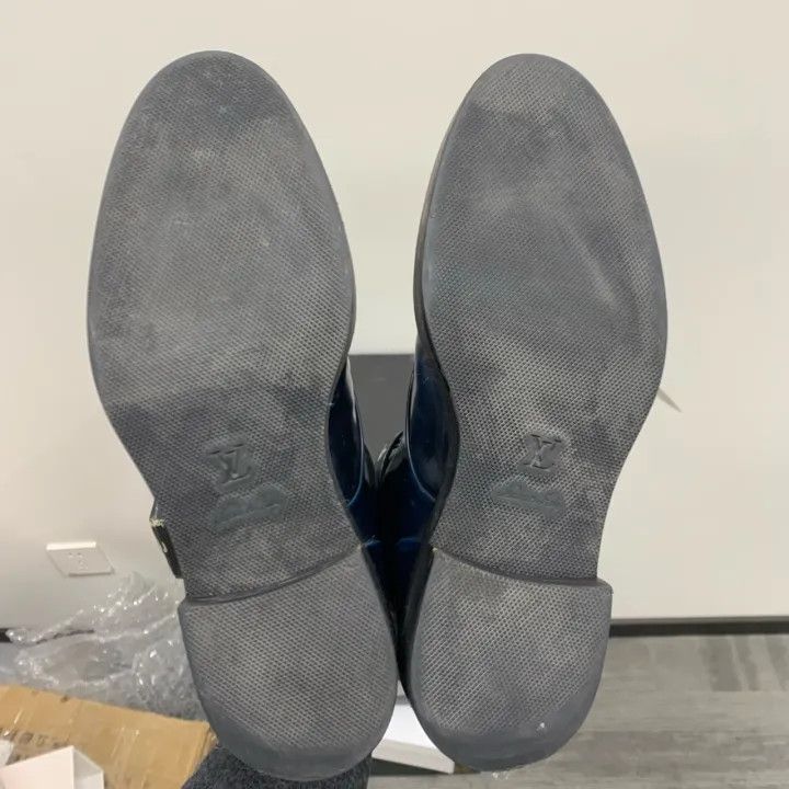 Louis Vuitton Louis Vuitton Navy Lace-Up Ankle Boots 0079 Size US 6 / IT 36 - 4 Thumbnail