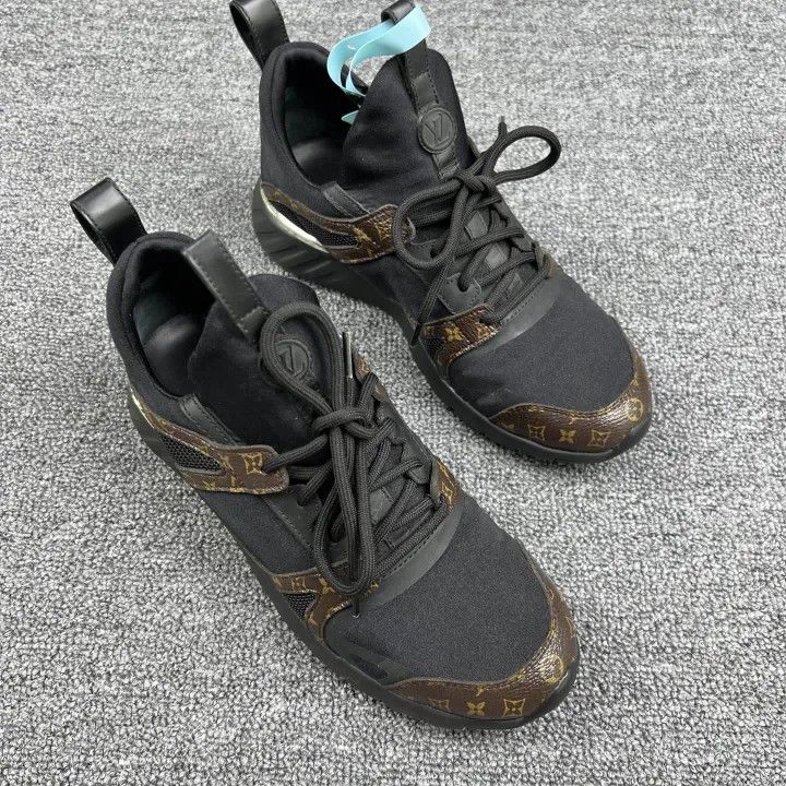 Louis Vuitton Louis Vuitton Aftergame Monogram Black Sneakers 0079 Size US 6 / IT 36 - 6 Thumbnail