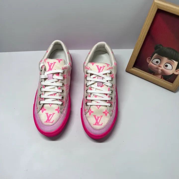 Louis Vuitton Louis Vuitton Stellar Pink White Casual Sneakers 0079 Size US 6 / IT 36 - 2 Thumbnail
